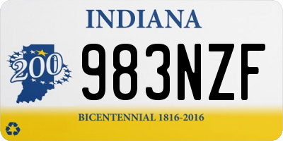 IN license plate 983NZF