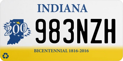 IN license plate 983NZH