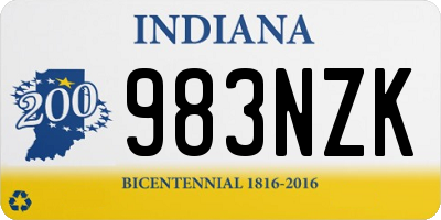 IN license plate 983NZK