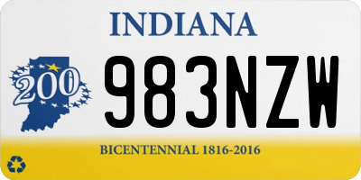 IN license plate 983NZW