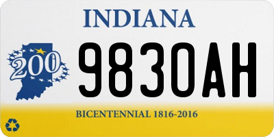 IN license plate 983OAH