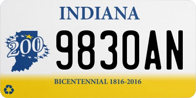 IN license plate 983OAN