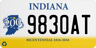 IN license plate 983OAT