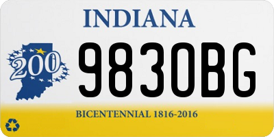 IN license plate 983OBG