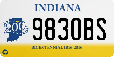 IN license plate 983OBS