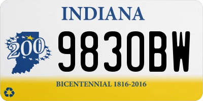 IN license plate 983OBW