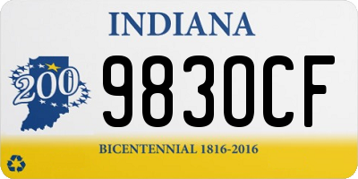 IN license plate 983OCF