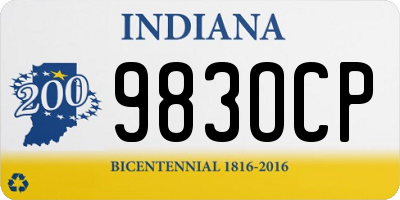 IN license plate 983OCP