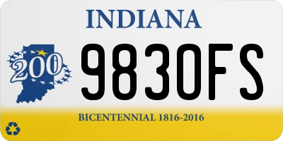 IN license plate 983OFS