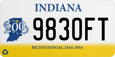 IN license plate 983OFT