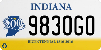 IN license plate 983OGO