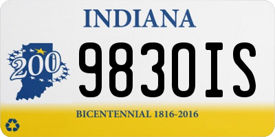 IN license plate 983OIS