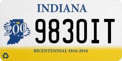 IN license plate 983OIT