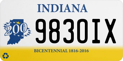 IN license plate 983OIX