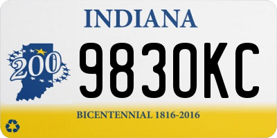 IN license plate 983OKC