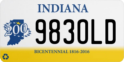 IN license plate 983OLD