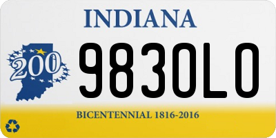 IN license plate 983OLO
