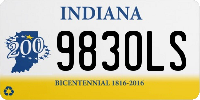 IN license plate 983OLS