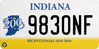 IN license plate 983ONF