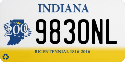 IN license plate 983ONL