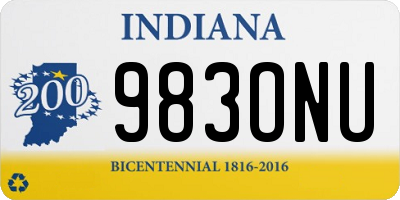 IN license plate 983ONU