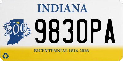 IN license plate 983OPA