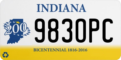 IN license plate 983OPC