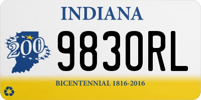 IN license plate 983ORL