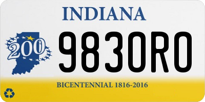 IN license plate 983ORO