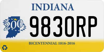 IN license plate 983ORP