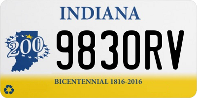 IN license plate 983ORV