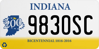 IN license plate 983OSC