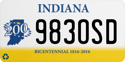 IN license plate 983OSD