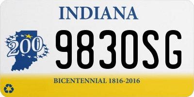 IN license plate 983OSG