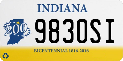 IN license plate 983OSI