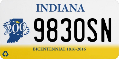 IN license plate 983OSN