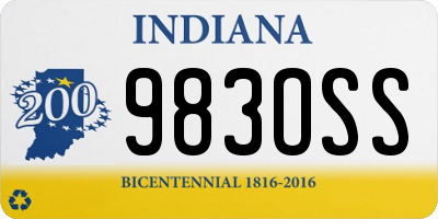 IN license plate 983OSS