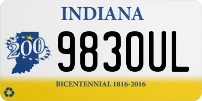 IN license plate 983OUL