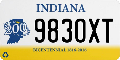 IN license plate 983OXT
