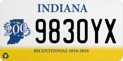 IN license plate 983OYX