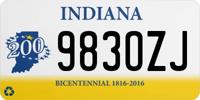 IN license plate 983OZJ