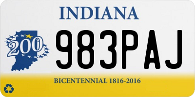 IN license plate 983PAJ