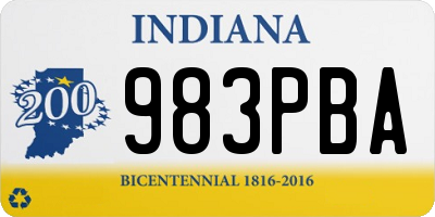 IN license plate 983PBA