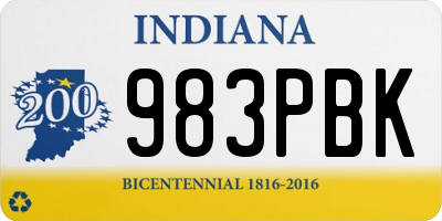 IN license plate 983PBK