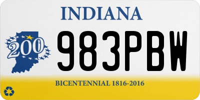 IN license plate 983PBW