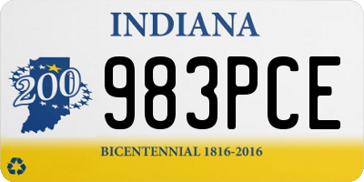 IN license plate 983PCE