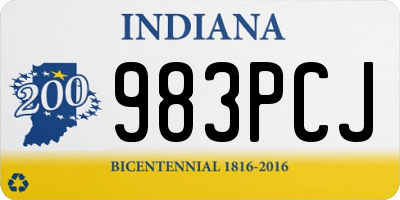 IN license plate 983PCJ