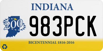 IN license plate 983PCK