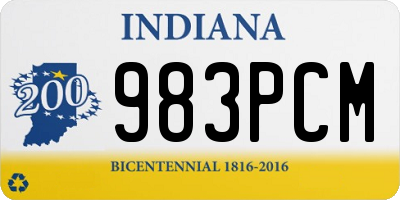IN license plate 983PCM