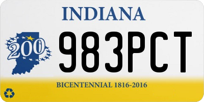 IN license plate 983PCT